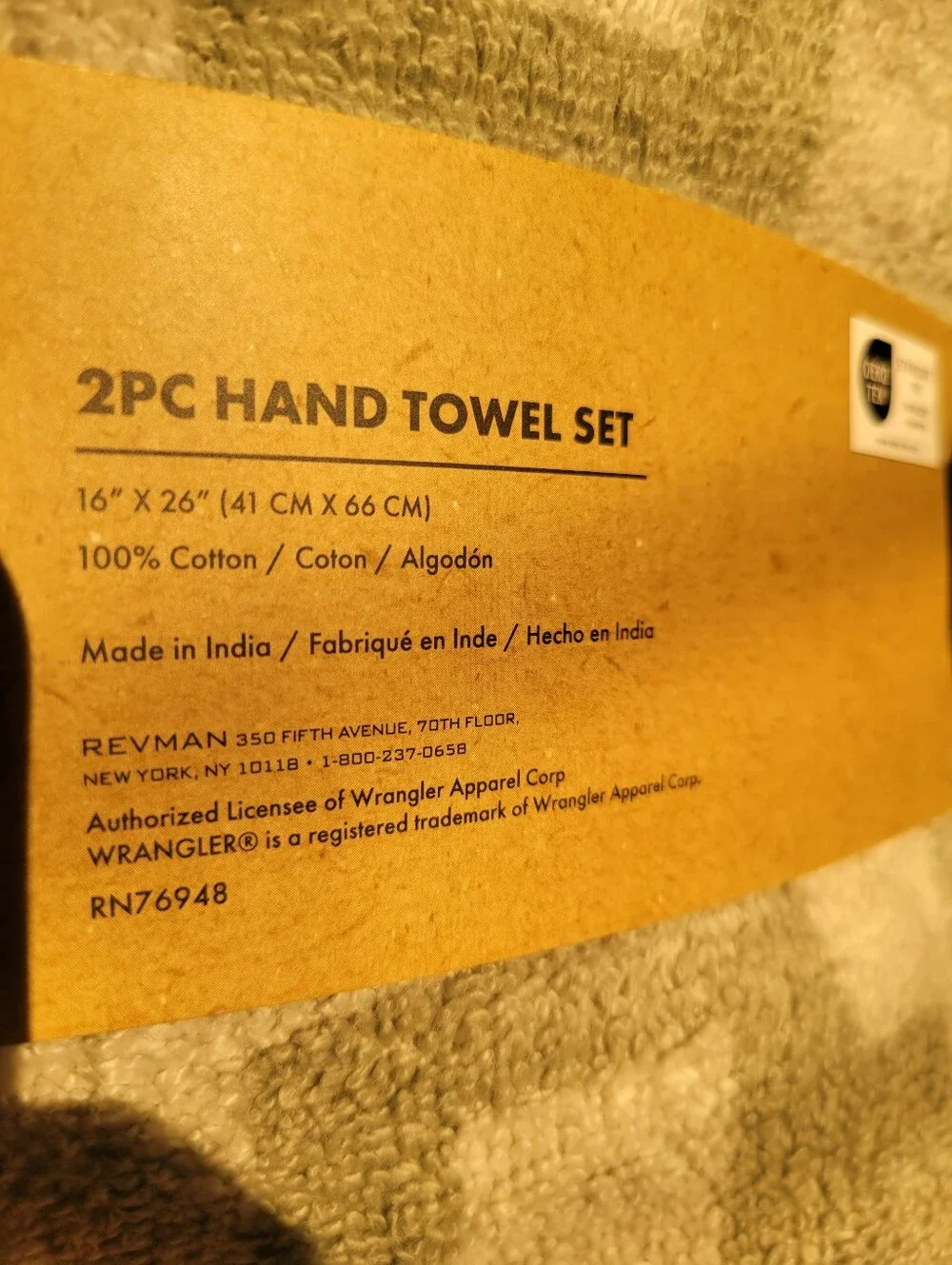 Wrangler‎ 2 Bath Towel And 2 Hand Towel Set Saddle Diamonds green New With Tags